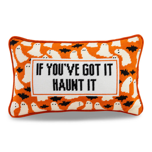 Haunt It Needlepoint Pillow