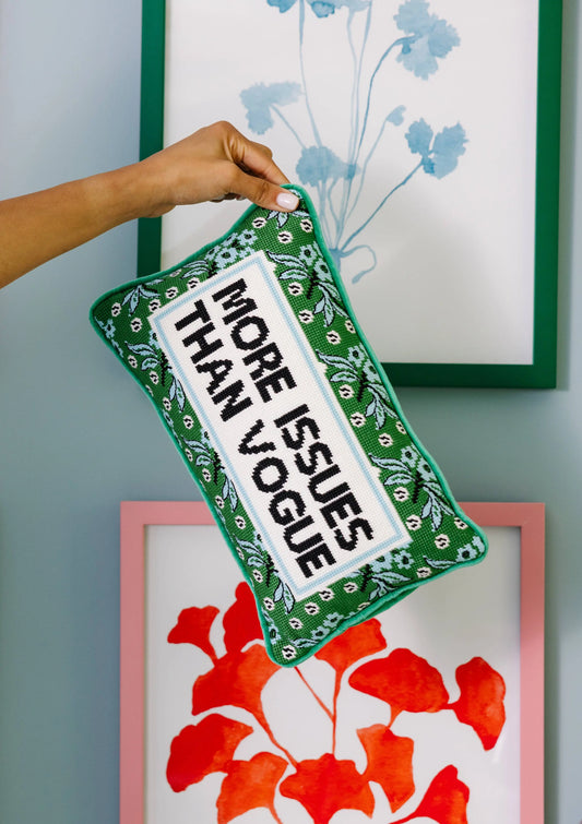 More Issues Needlepoint Pillow Furbish Studio