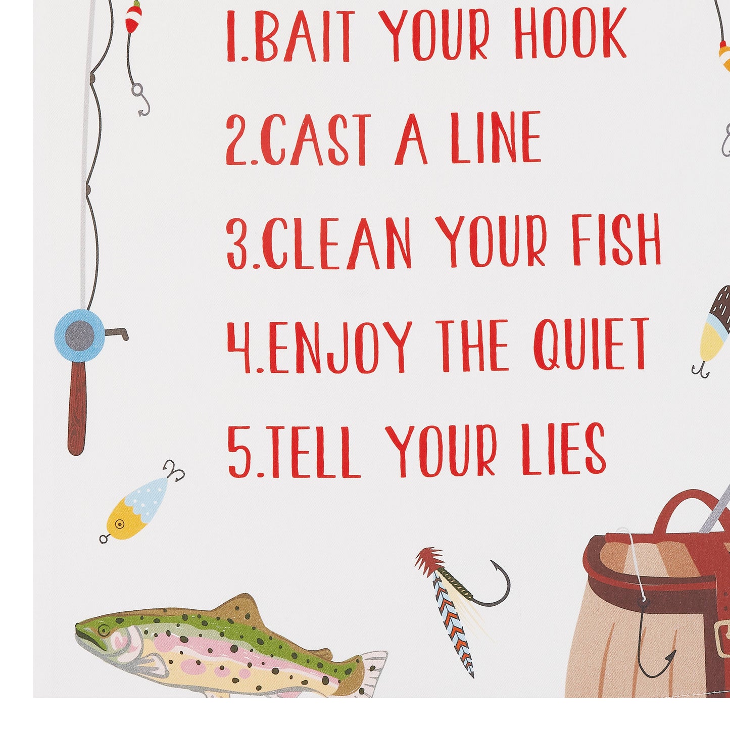 Fishing Rules Kitchen Towel