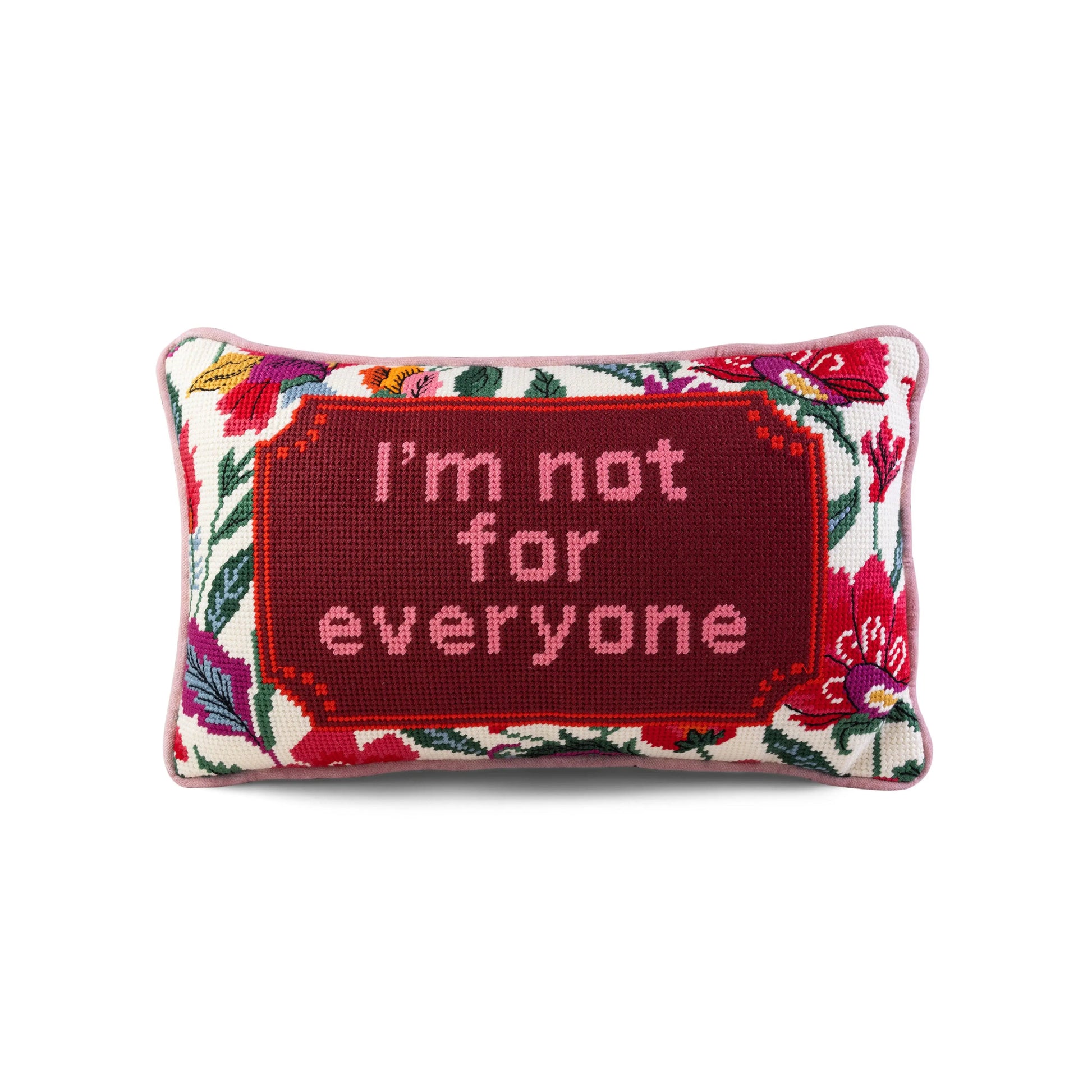 Not For Everyone Needlepoint Pillow Furbish Studio