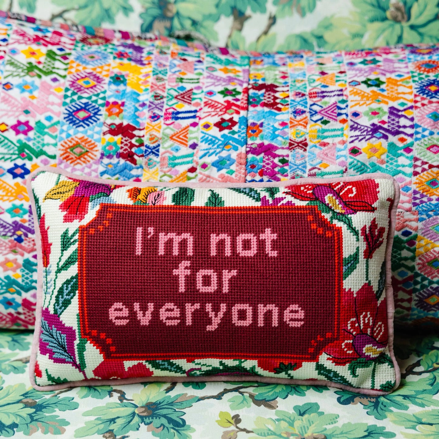 Not For Everyone Needlepoint Pillow Furbish Studio