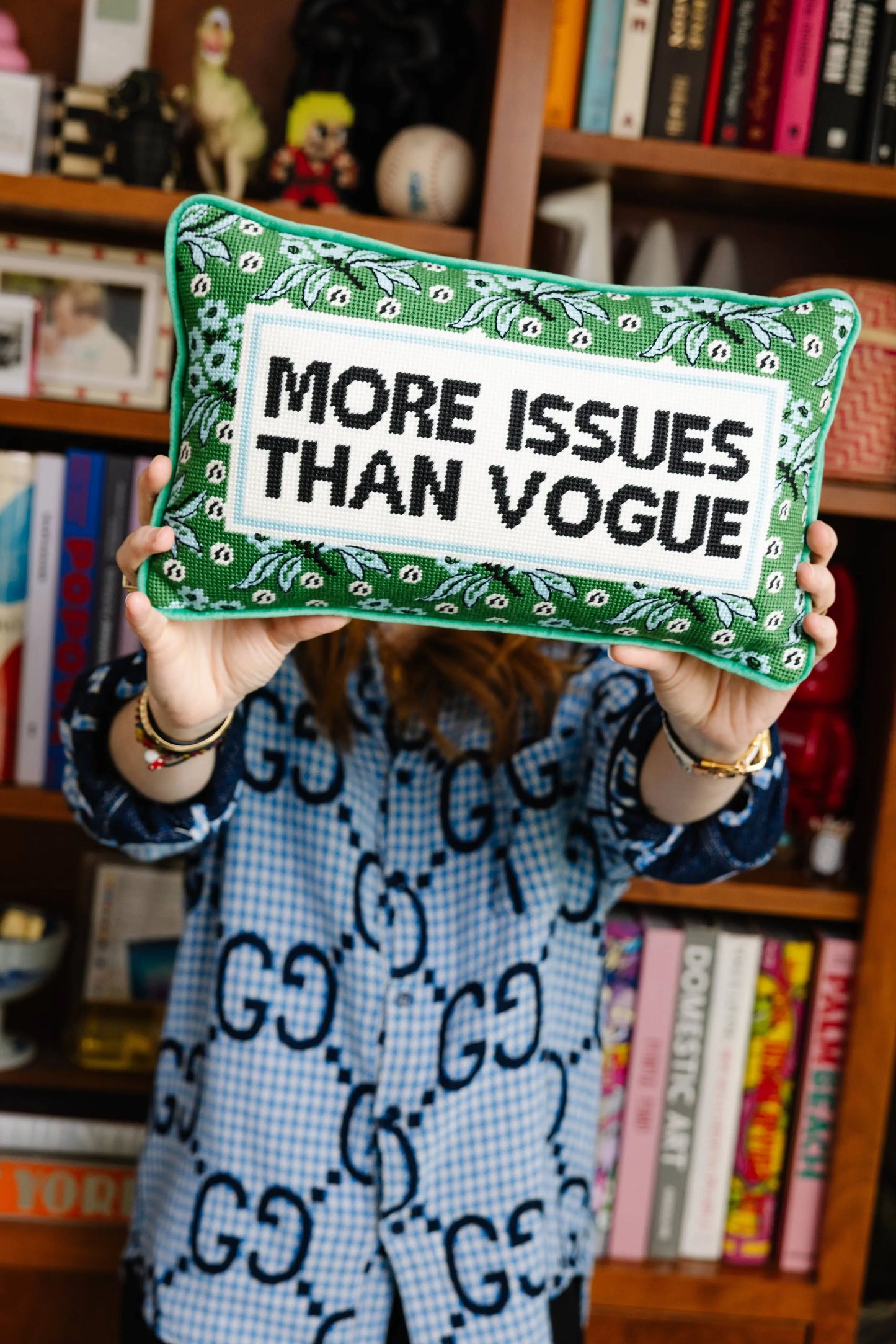 More Issues Needlepoint Pillow Furbish Studio