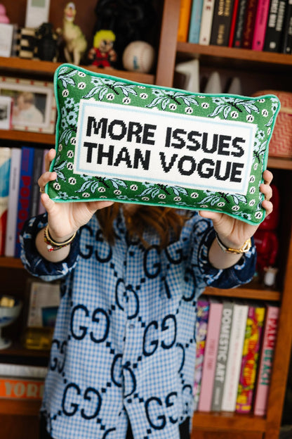 More Issues Needlepoint Pillow Furbish Studio
