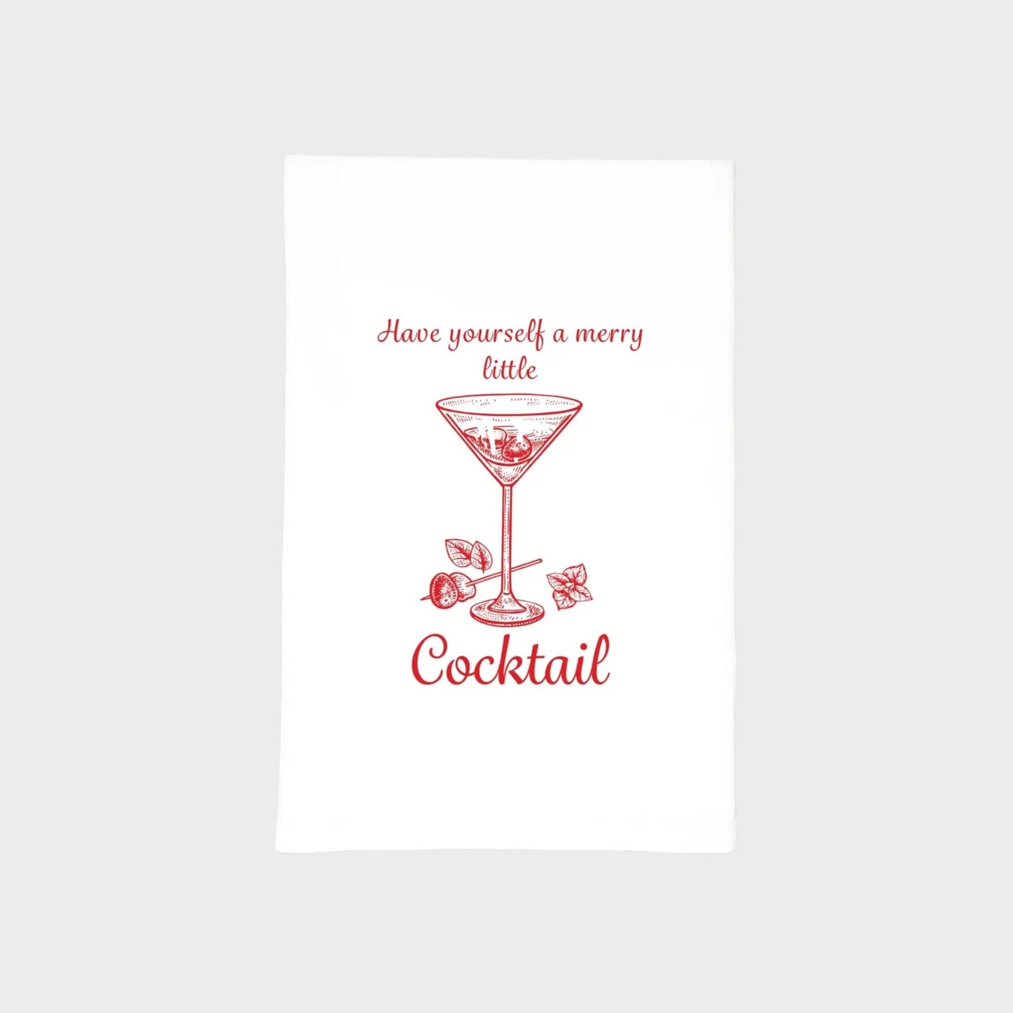 Christmas Cocktail Dish Towel | Tea Towels | Kitchen Towels