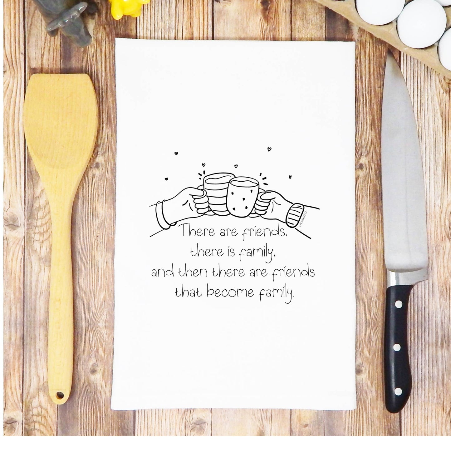 Family Friends Dish Towel | Tea Towels | Cute Dish Towels