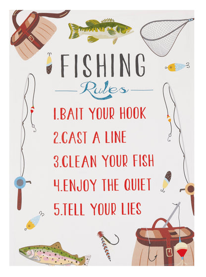 Fishing Rules Kitchen Towel