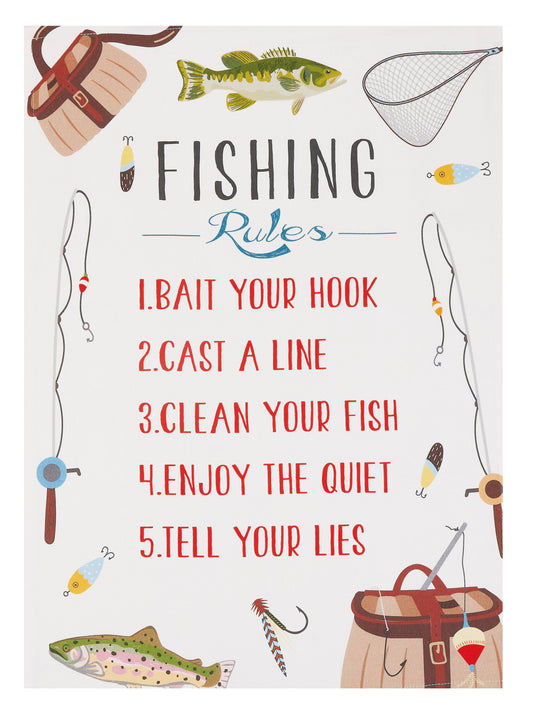 Fishing Rules Kitchen Towel
