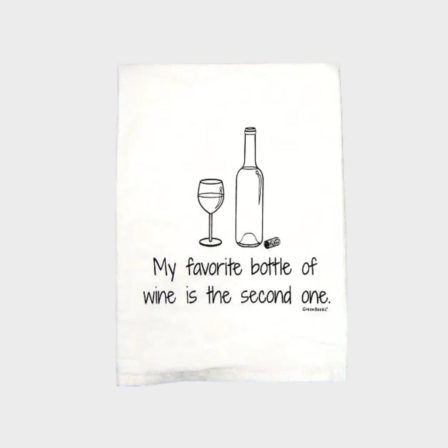 Favorite Wine Kitchen Towel | Tea Towels | Funny Dish Towels