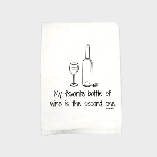 Favorite Wine Kitchen Towel | Tea Towels | Funny Dish Towels