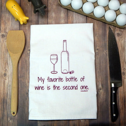 Favorite Wine Kitchen Towel | Tea Towels | Funny Dish Towels