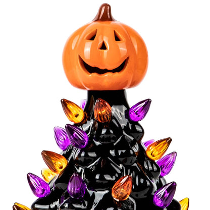 Black Ceramic Halloween Tree Decoration - 9 Inch RJ Legend