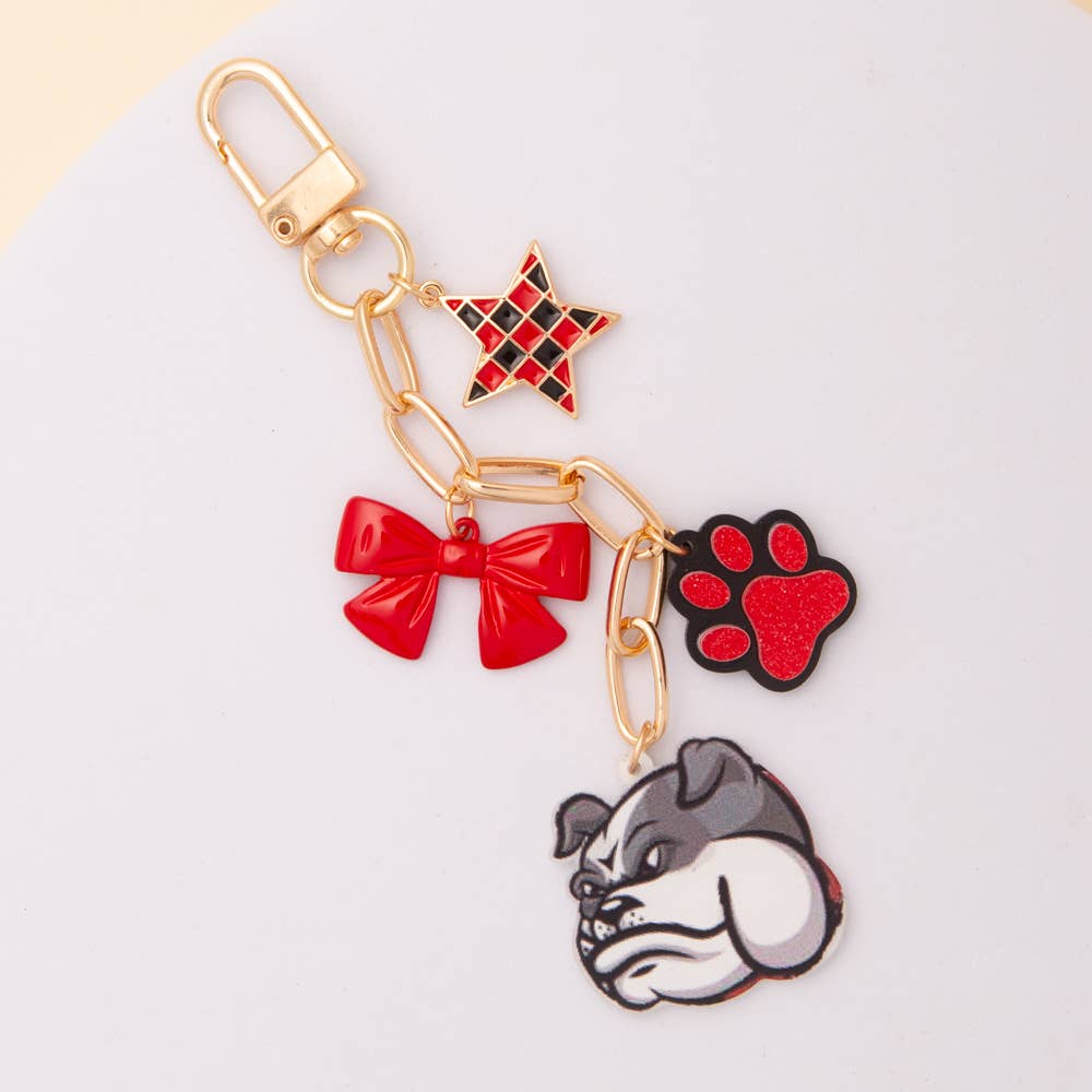 Game Day Mascot Bag Charm Keychain