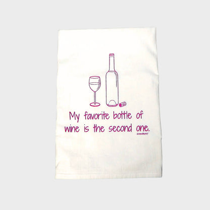 Favorite Wine Kitchen Towel | Tea Towels | Funny Dish Towels