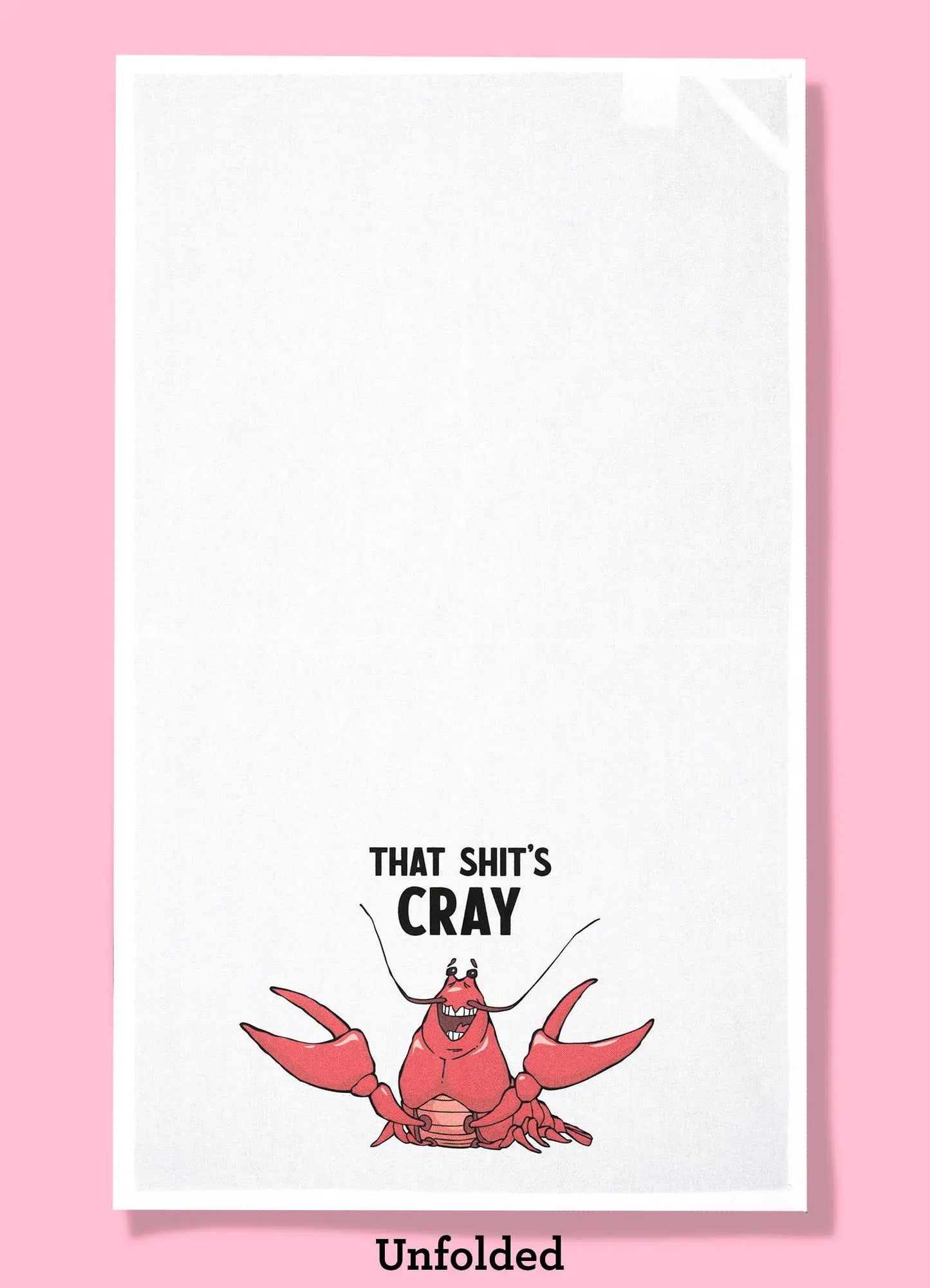 That Shit's Cray - crayfish dishtowel, crawfish  tea towel Bad Grandma Designs